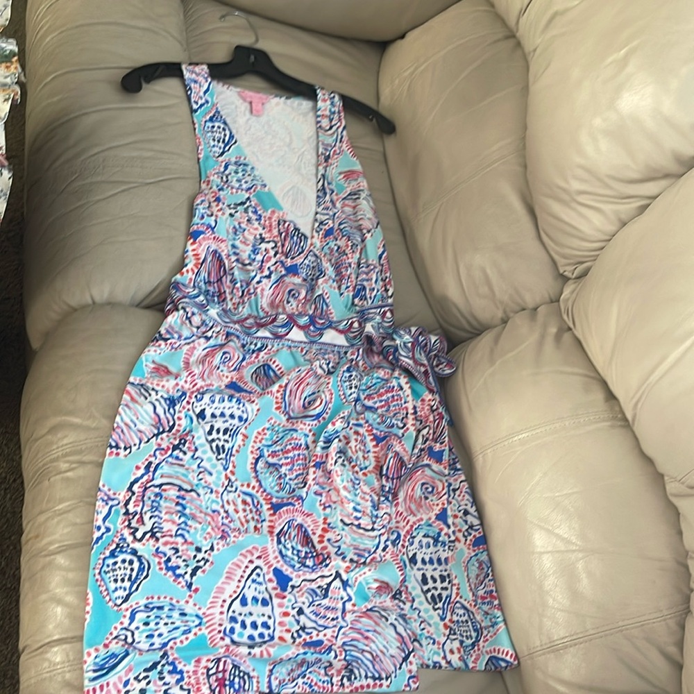 Lilly Pulitzer S Bellini Wrap Dress Shell Me About It Sleeveless stretch Women